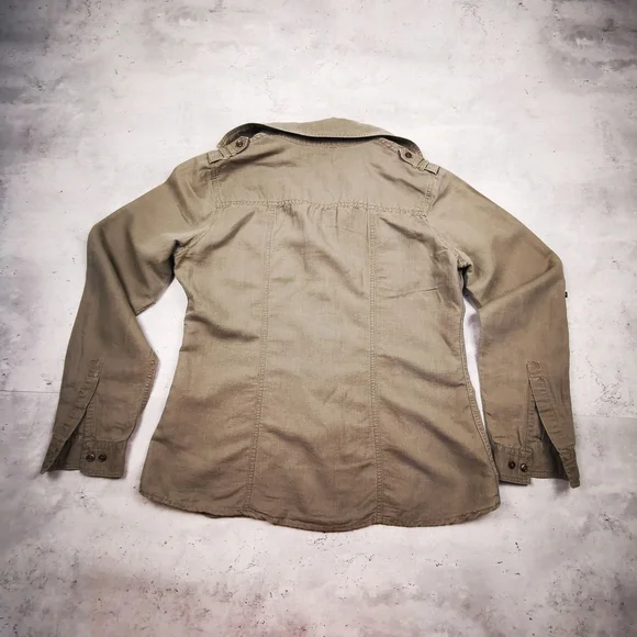 Tan Button-Up Shirt - Picture 3 of 9